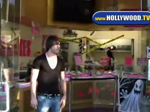 Miley Cyrus' boyfriend Justin at Millions of Milkshakes