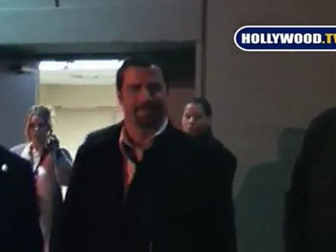 EXCLUSIVE: John Travolta Leaves Disney's BOLT Afterparty At The Palladium in Hollywood.