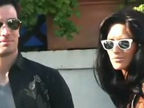 JC Chasez outside Il Pastaio