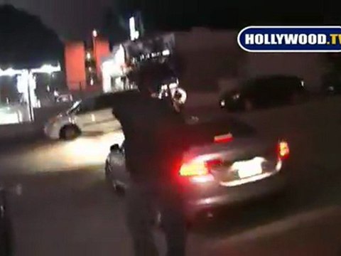 Benji Madden Leaves Hyde Night Club in West Hollywood.