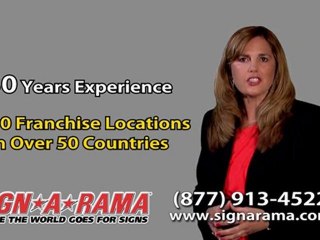 Financing Available For SIGNARAMA Franchising (877) 913-4522