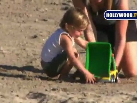 Baby Kingston and Gwen Stefani in Malibu