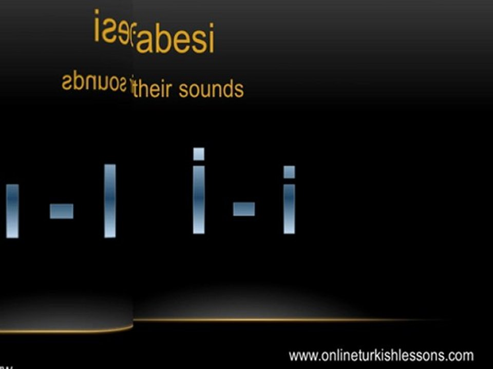 Turkish Lessons 1 - Turkish Alphabet - www.onlineturkishlessons.com