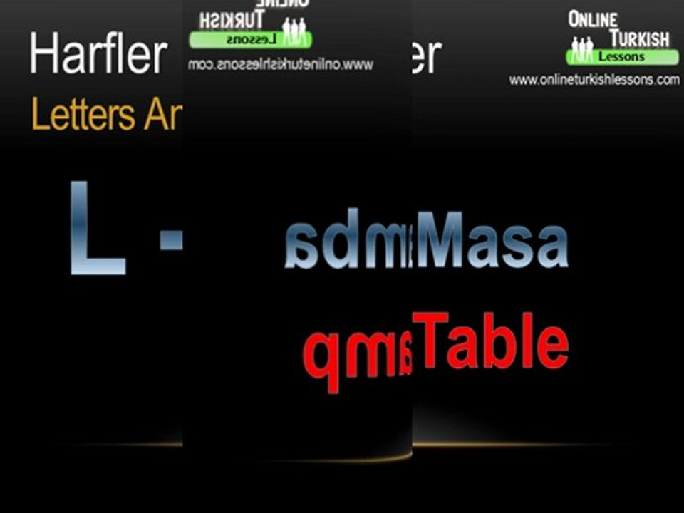 Turkish Lessons 2 - Letters And Words - www.onlineturkishlessons.com