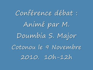 Conférence Doumbia Major à Cotonou  au Benin
