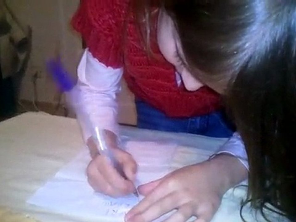 Ma pépette qui écrit