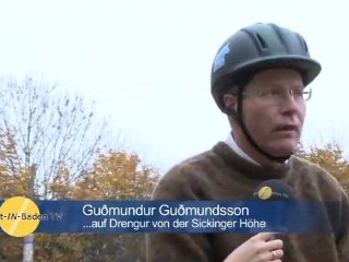 Guðmundur Guðmundsson fait du cheval
