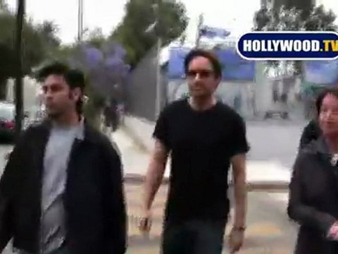 David Duchovny Films Californication In Beverly Hills