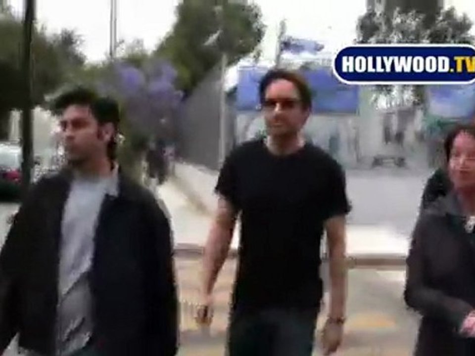 David Duchovny Films Californication In Beverly Hills