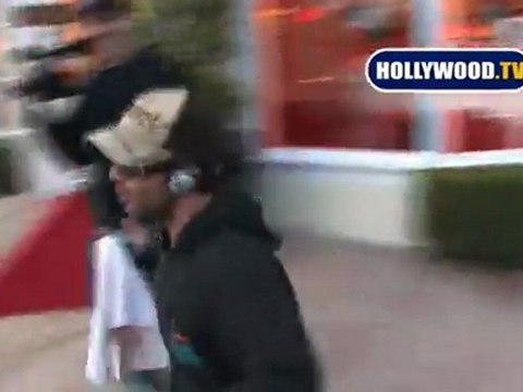 David Faustino Jogs Down Sunset BLVD