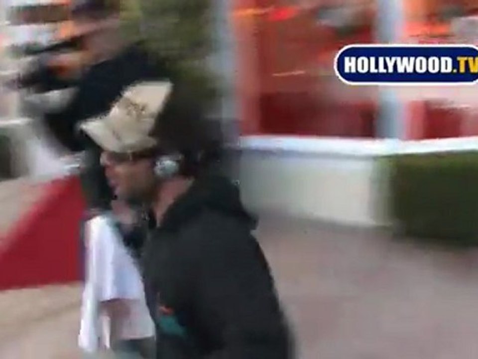 David Faustino Jogs Down Sunset BLVD