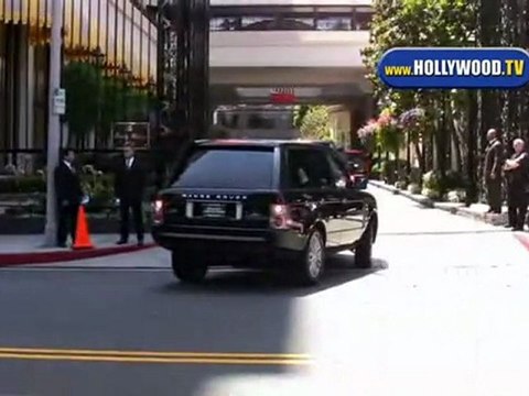 Jackson Family Arrives At The Beverly Wilshire Hotel