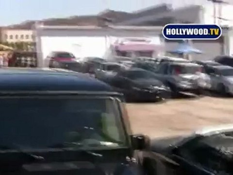 Miley Cyrus Arrives At A Studio in Burbank