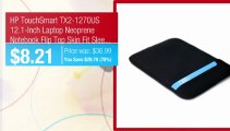 HP TouchSmart TX2-1270US 12.1-Inch Laptop Neoprene Notebook Flip Top Skin Fit Sleeve (Black_Blue)