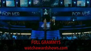 Bon Iver Best New Artist acceptance speech Grammy performance
