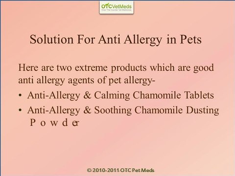 Anti-allergy and calming chamomile tablets for pets