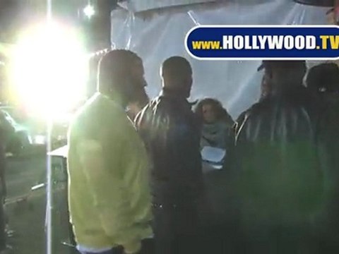 Leather Jacket Attired Jamie Foxx Hits Vevo