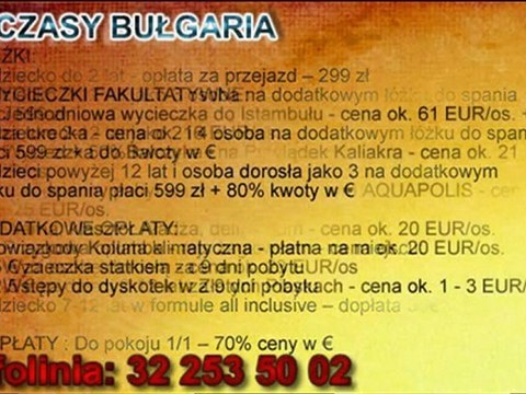 WCZASY, WYPOCZYNEK 2012 - BUŁGARIA - ZŁOTE PIASKI 2012 - BIURO PODRÓŻY KATOWICE