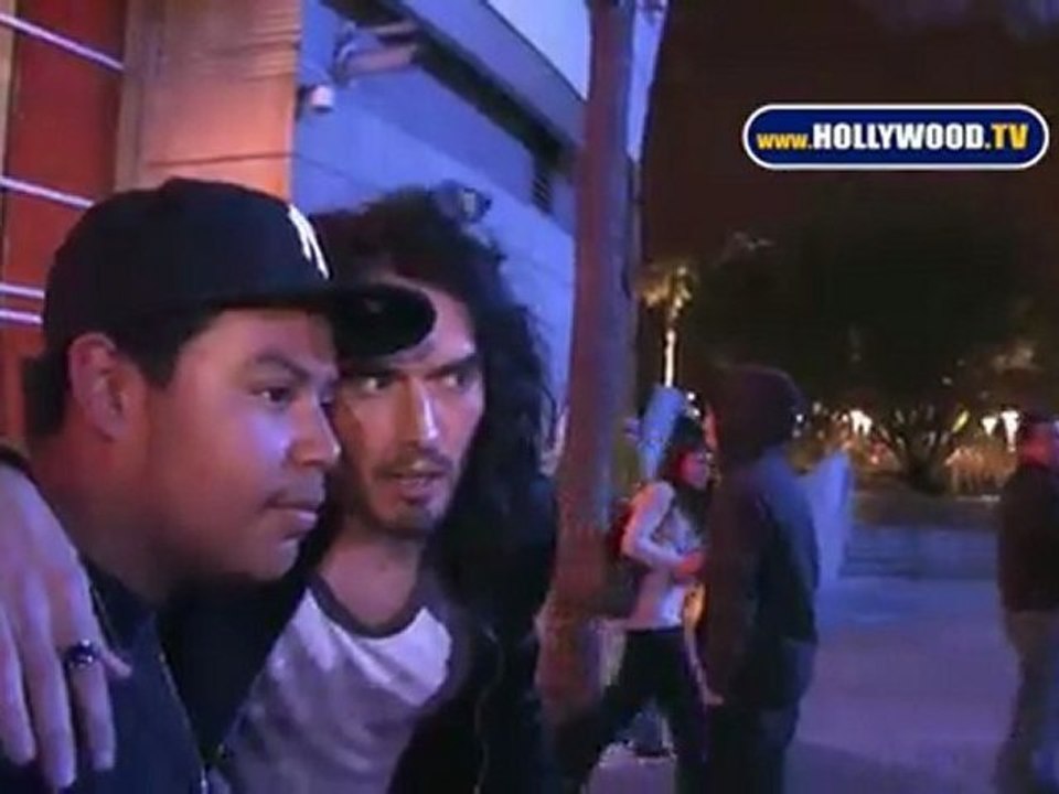 Russell Brand  Leaves Staples Center
