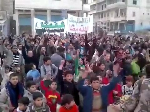 فري برس ادلب بنش مظاهرة نصرة لادلب 14 2 2012 ج2
