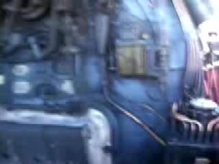 Dans la cabine de la locomotive