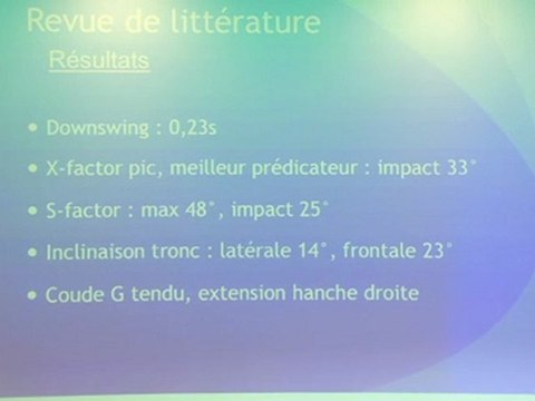 Léo Benouaich : Biomécanique du swing de golf / Revue de la littérature