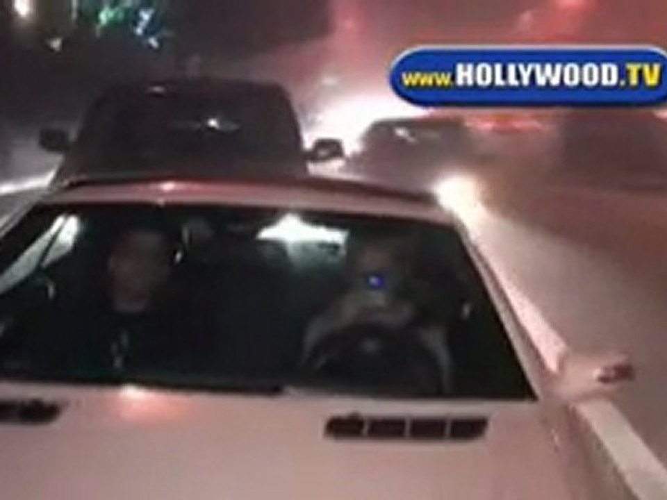 Britney Spears Driving While Hiding Behind Her Cell Phone