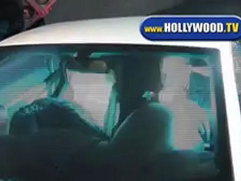 Lindsay Lohan and JR Rotem Leaving Katsuya in Hollywood.