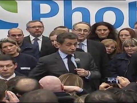 La venue de N. Sarkozy redonne de l'espoir aux employés de Photowatt