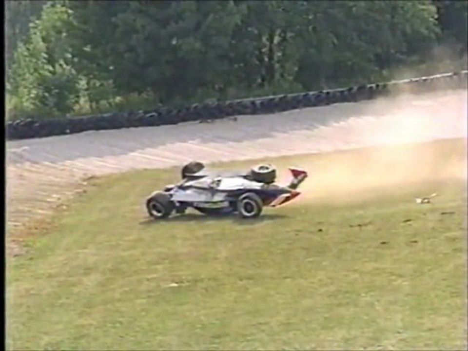 CART Elkhart Lake 1996 Huge crash Johnstone + Al Unser Jr blow up