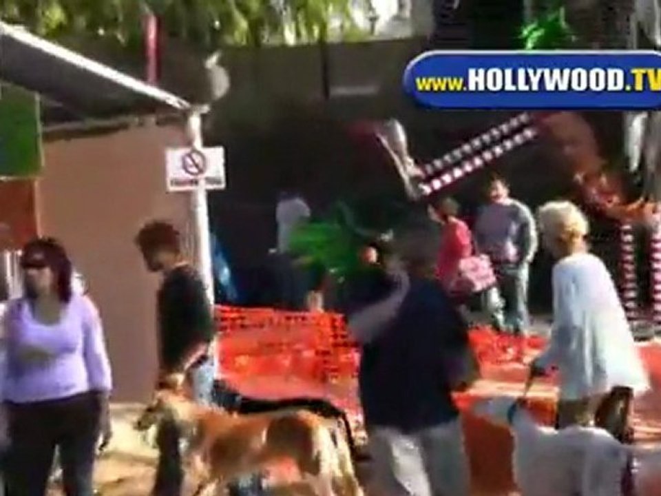 Ken Paves and his dogs at Pumpkin Patch