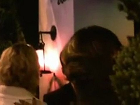 Ashley Scott in line at Villa