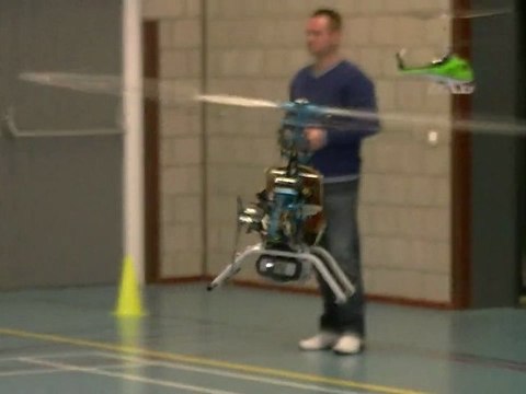 Pagani-productions rc indoor heli meeting zeswegen heerlen 12-2-2012 part 1