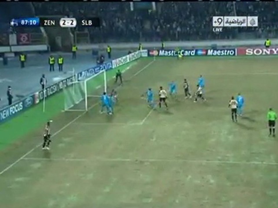 Zenit VS Benfica 2-2 Goal Cardozo 87'