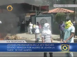 Detalles sobre la protesta en Maracay por muerte del joven