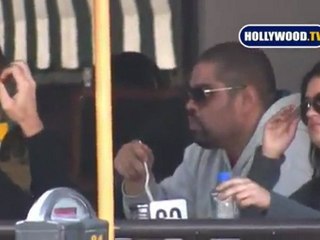 Heavy D and wife in Beverly Hills.