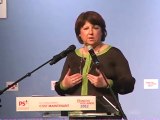 Martine Aubry en réunion publique de soutien à François Hollande à Amilly