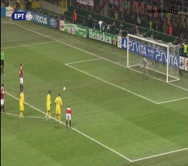 Milan - Arsenal 4-0 (Ibrahimovits penalty kick) Champions League 15/02/2012