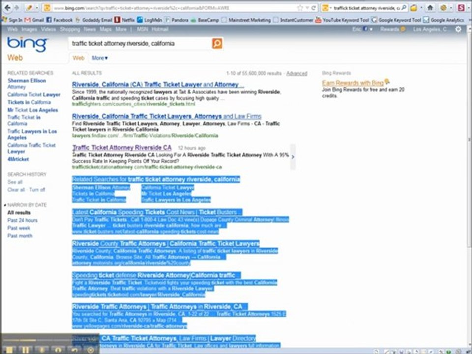 Traffic Ticket Attorney SEO Website Results Update 2-11-12