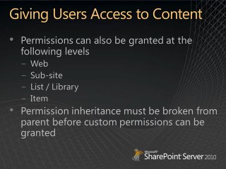 Sharepoint Getting Started With Security