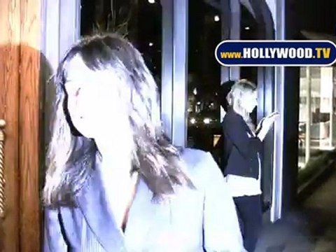 Ana De LaReguera Leaving Madeos Restaurant