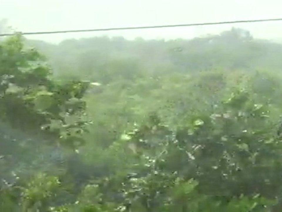 tropical storm Irene increases strength in Anguilla August 2011 video 3