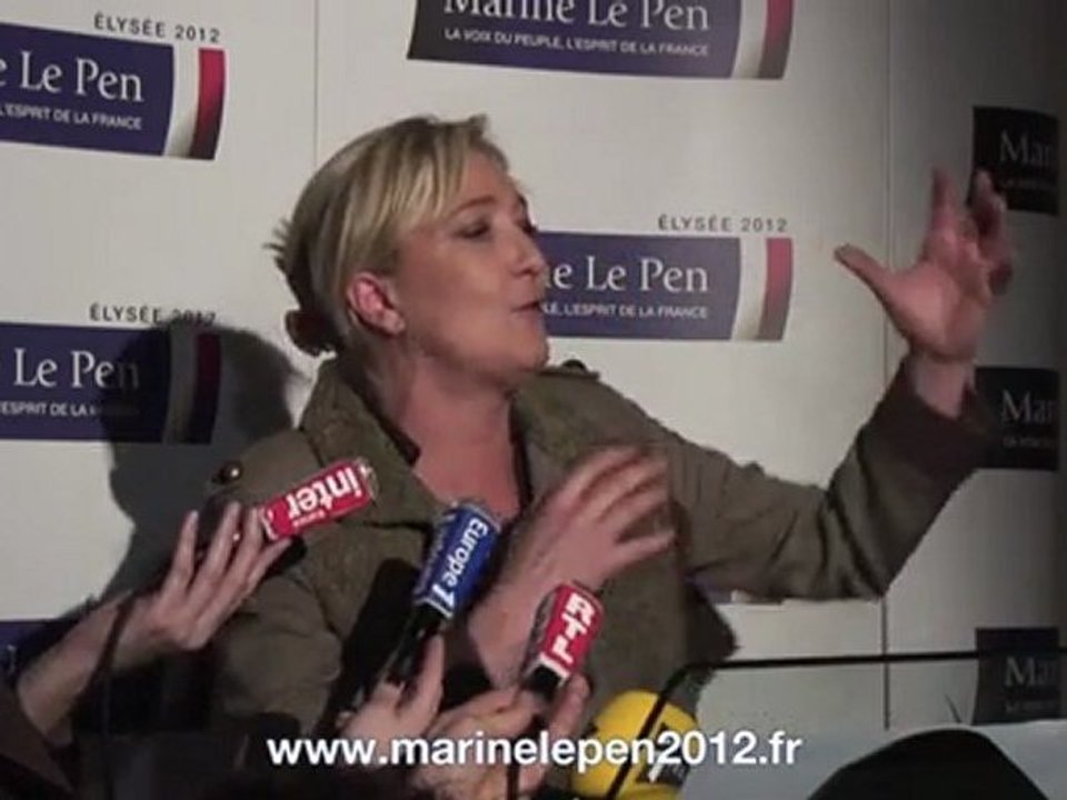Marine Le Pen donne un carton rouge au candidat Sarkozy