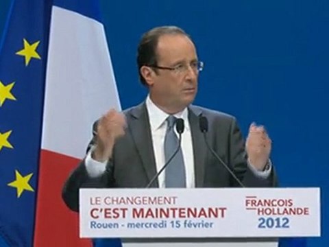 Meeting de François Hollande à Rouen