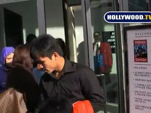 Manny Pacquiao And Friends At The Staples Center Game.