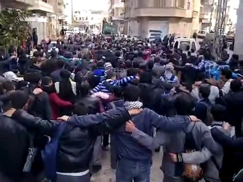 فري برس إدلب معرة مصرين مظاهرة طلابية نصرة لادلب 16 2 2012