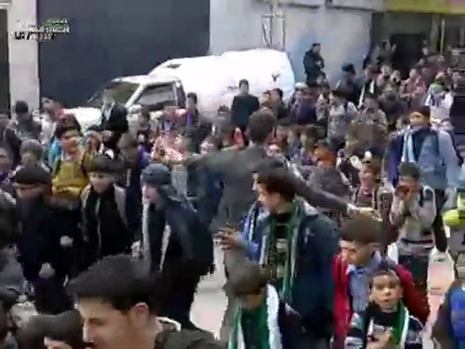 فري برس   إدلب معرة مصرين مظاهرة طلابية على مجازر ادلب 16 2 2012