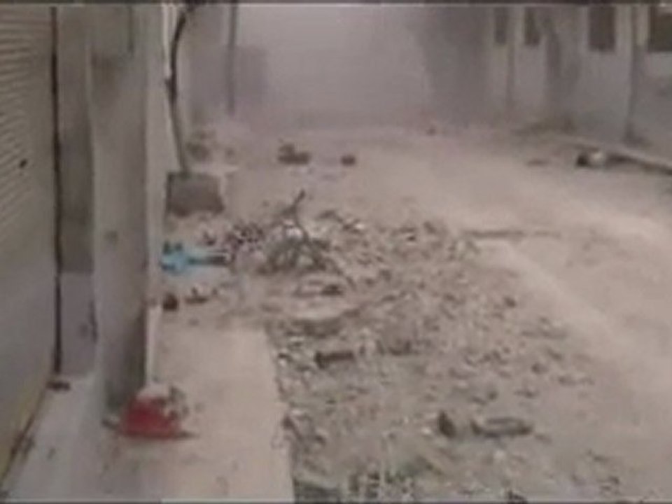 فري برس  حمص باباعمرو تواصل القصف على الحي 14 2 2012