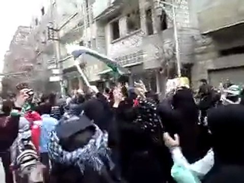فري برس مظاهرة حرائر التل ريف دمشق هز كفك هزو هز دين محمد كله عز 14 2 2012
