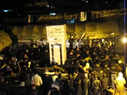 فري برس ريف حلب تل رفعت اعتصام لنصرة حمص الجريحة 13 2 2012 جـ1